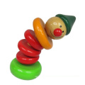 Holz Clown Figur push up Spielzeug für Kinder